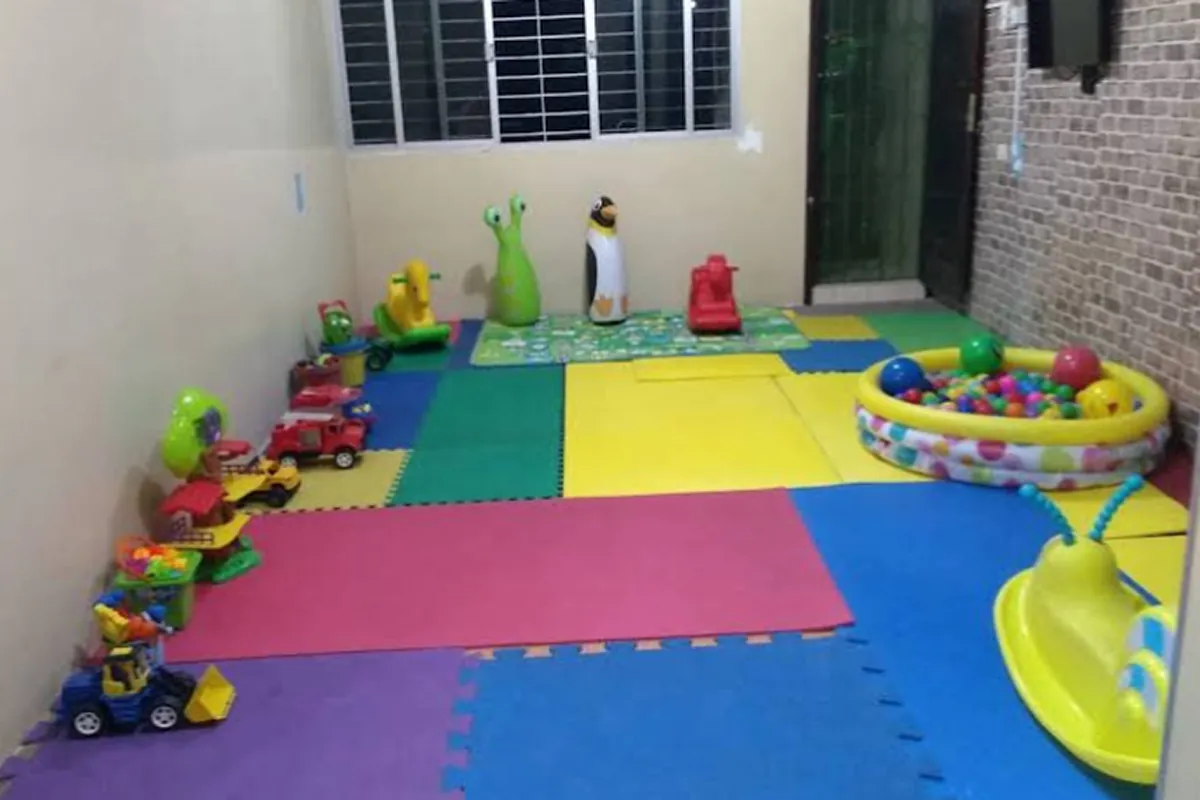 Área externa do Hotelzinho e Berçário Vovó Brytes para brincadeiras ao ar livre
